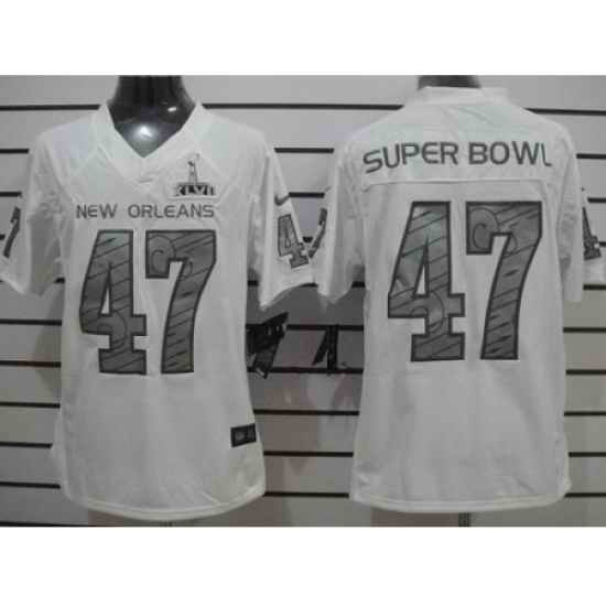 Nike New Orleans Saints 47Th White Limited Super Bowl NFL Jersey
